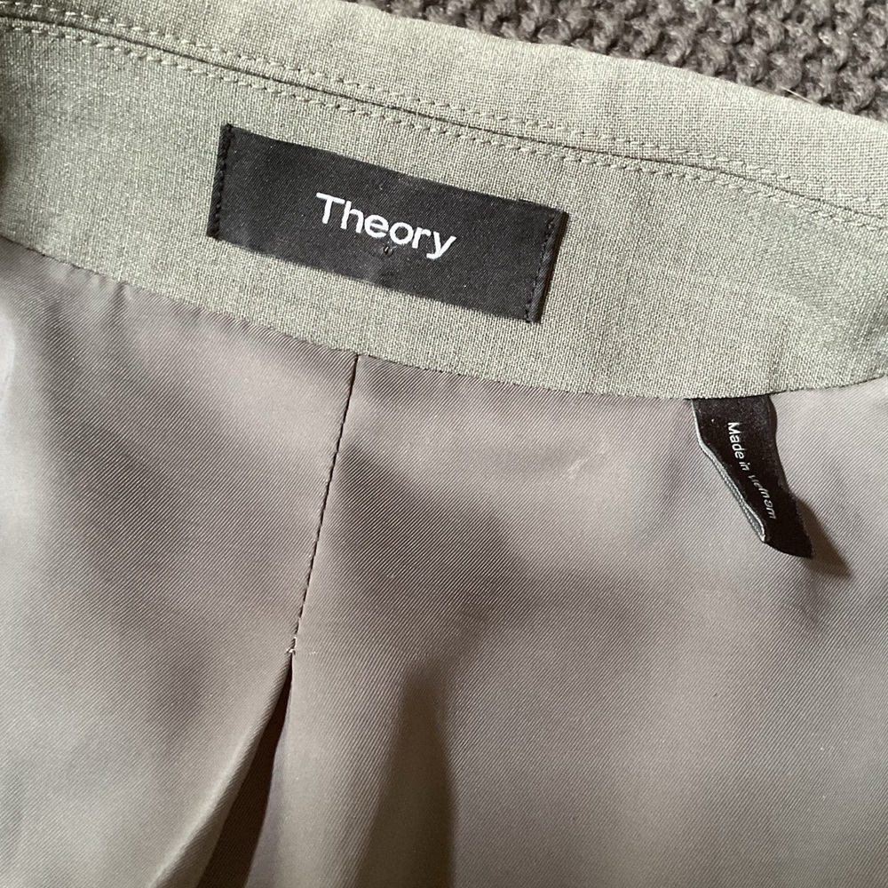 Theory sage green one button blazer, 00 - Picture 6 of 6